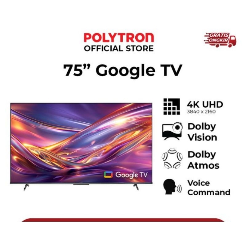 POLYTRON 4K UHD Smart Google TV 75 Inch PLD 75UG5959