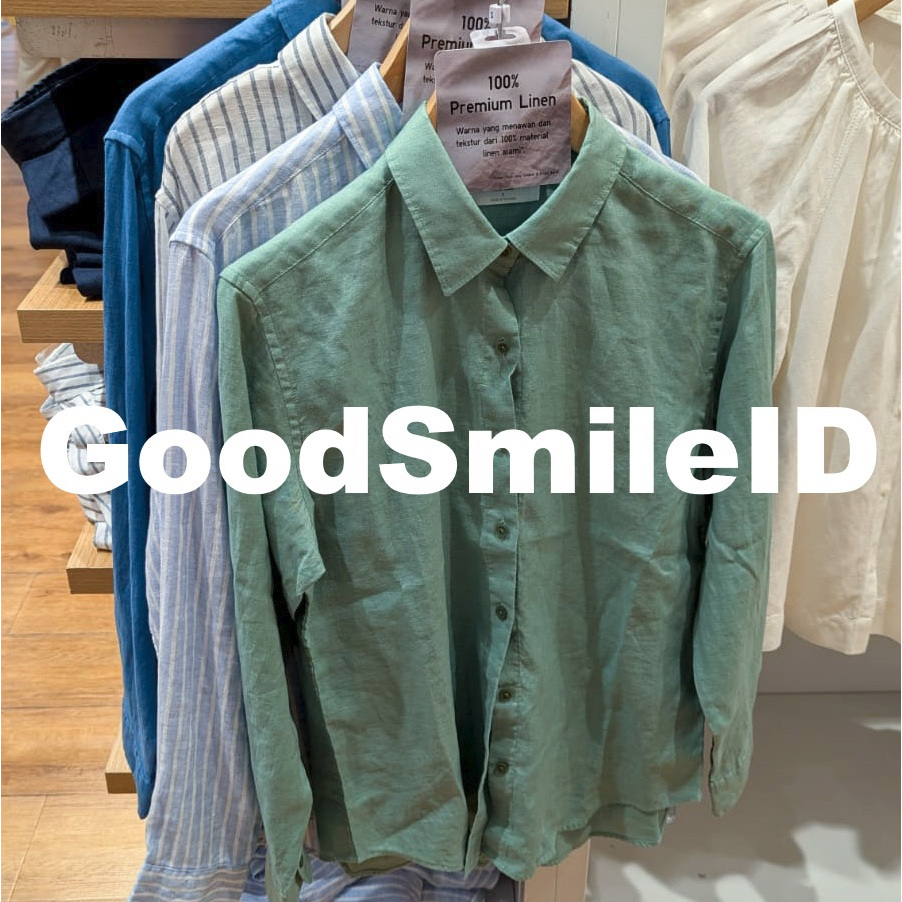 SALE Women Kemeja Premium Linen Lengan Panjang BLUS BLOUSE OUTER WANITA CEWEK JASTIP UNIQLO SALE