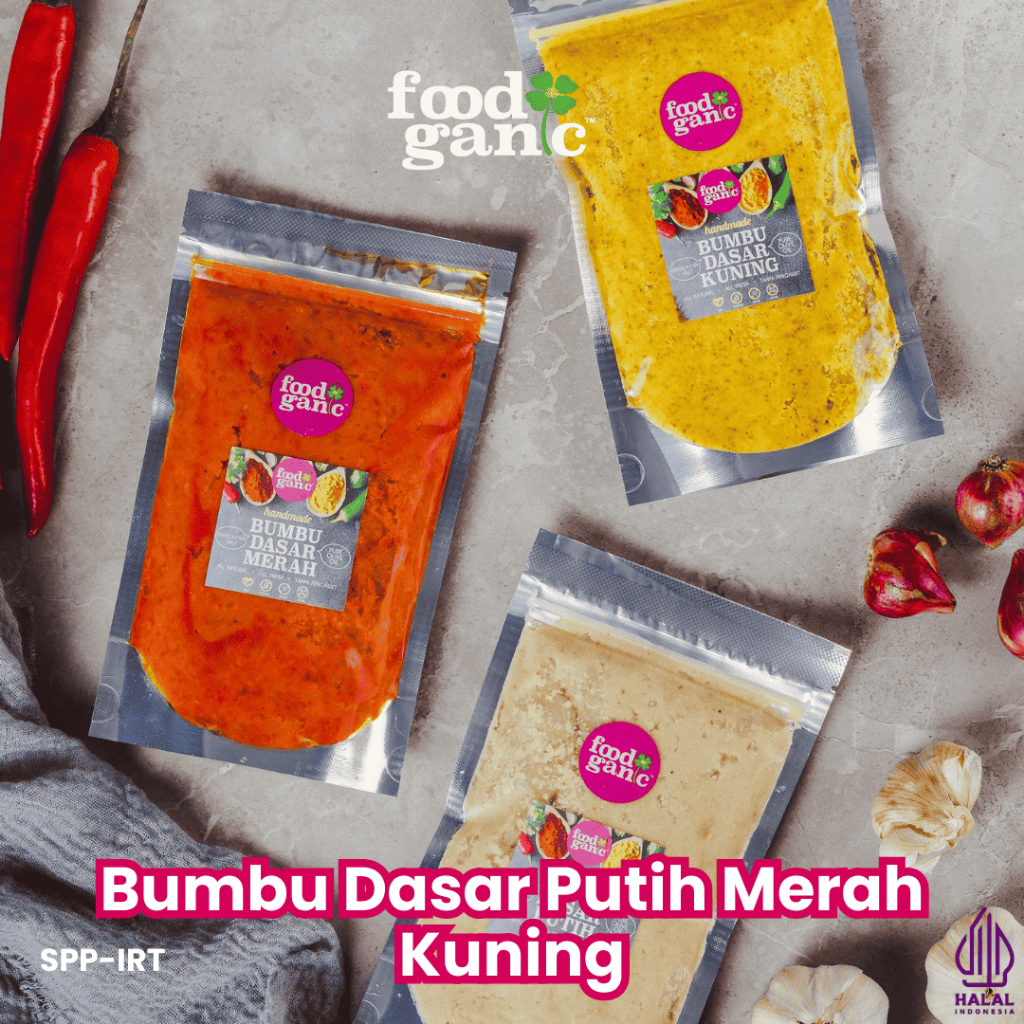 

Bumbu dasar putih, merah, kuning Kemasan Vacuum 100 gr