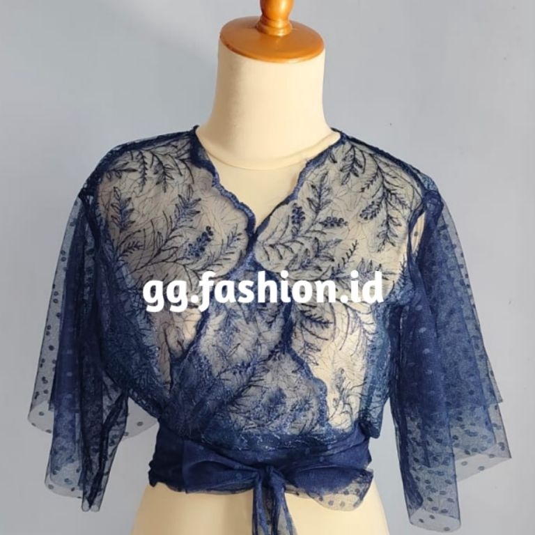 55SPECIAL PRICE Crop outer brukat tile dottty