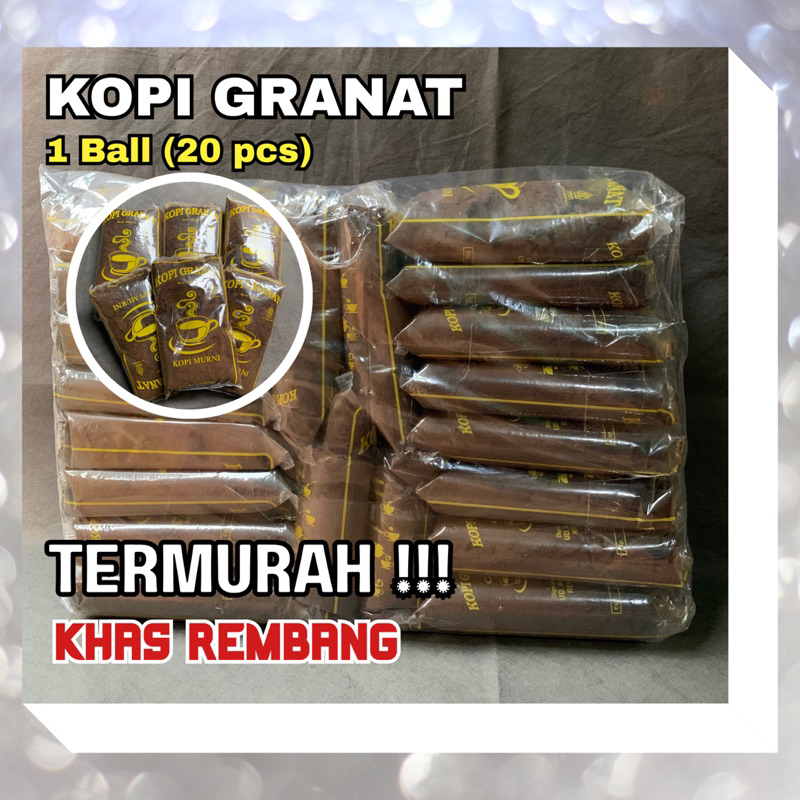 

(GROSIR) 1 BALL 20 PCS KOPI MURNI LELET LASEM SARANG KOPI GRANAT ORIGINAL