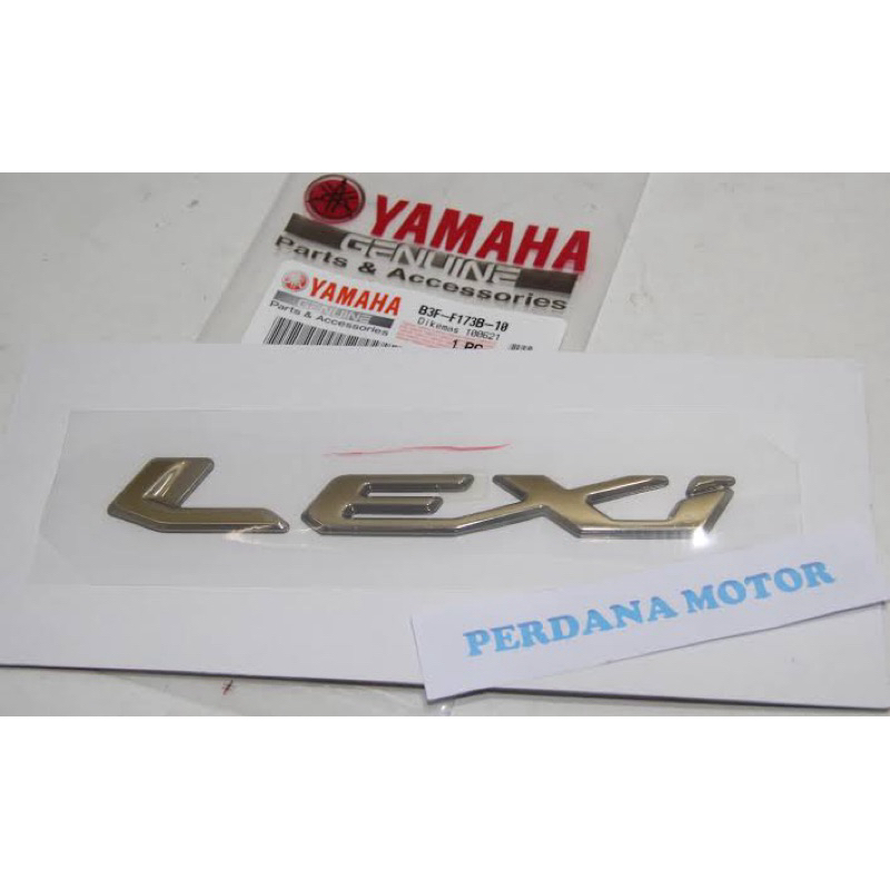 EMBLEM STIKER LEXI 3D GOLD ORIGINAL YAMAHA