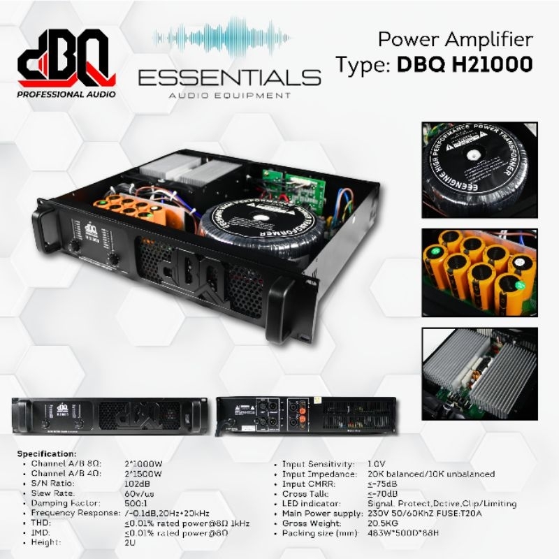 Power dBQ H21000 Class H 1000watt murni
