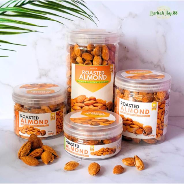 

Kacang Almond Toples Panggang Kulit Premium Organik Roasted Almond Original Natural Oleh Oleh Umroh