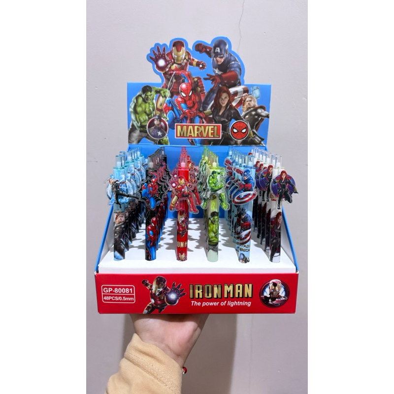 

PEN PULPEN BOLDPOINT GEL LUCU KARAKTER COWOK AVANGER MARVEL