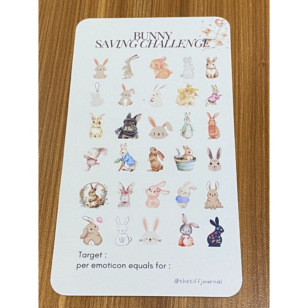 

SAVING CHALLENGE | CASH STUFFING | BUDGETING CARD - BUNNY