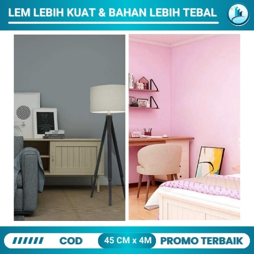 PAKET PROMO Wallpaper Dinding Putih Polos Wallpaper Dinding Kamar Polos Wallpaper Dinding Polos