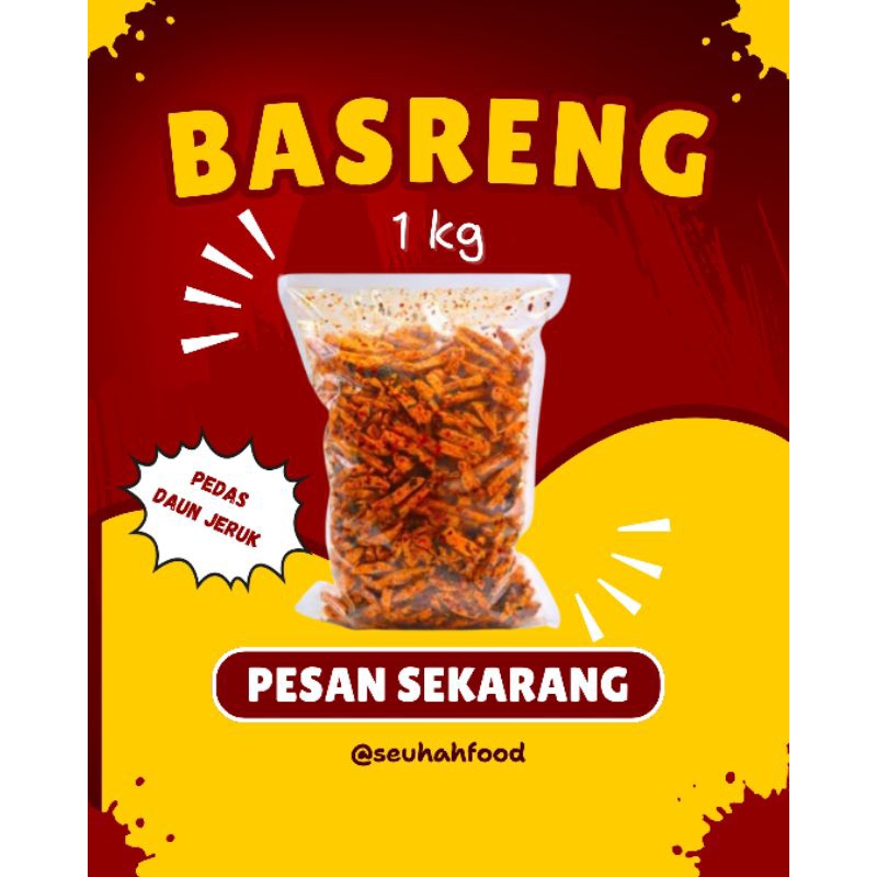 Basreng pedas daun jeruk/basreng daun jeruk/basreng pedas 1 kg