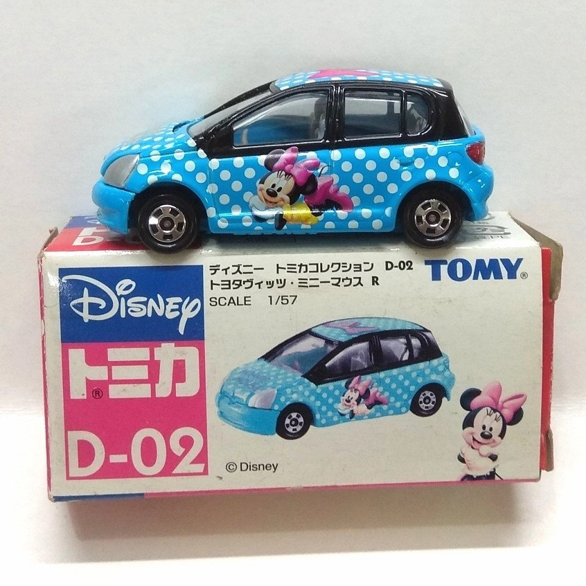TOMICA DISNEY D-02 MINNIE MOUSE BIRU TOYOTA VITZ YARIS TOMY D02 NO 110