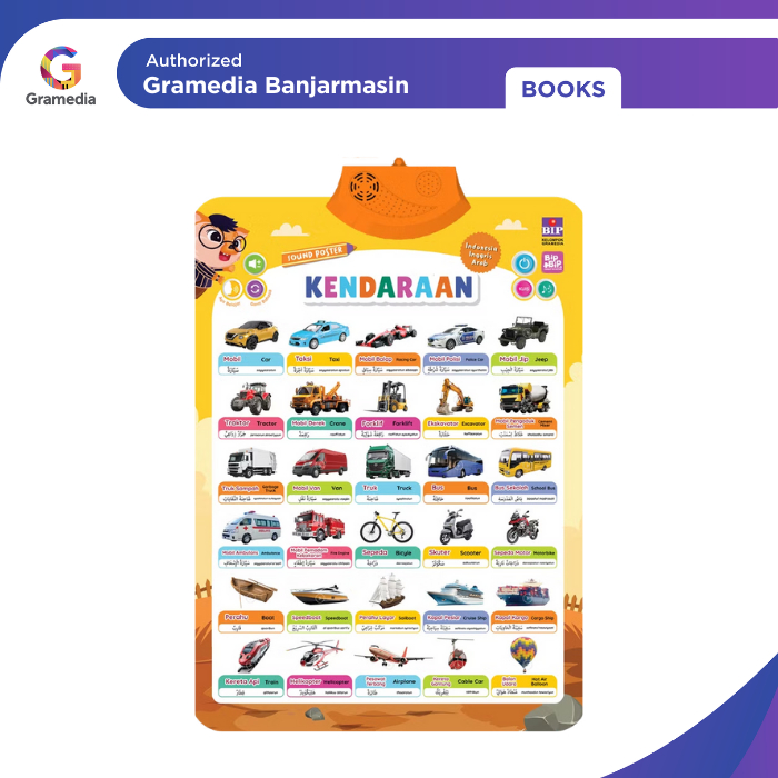 Gramedia Banjarmasin - Sound Poster Bip Bip: Kendaraan