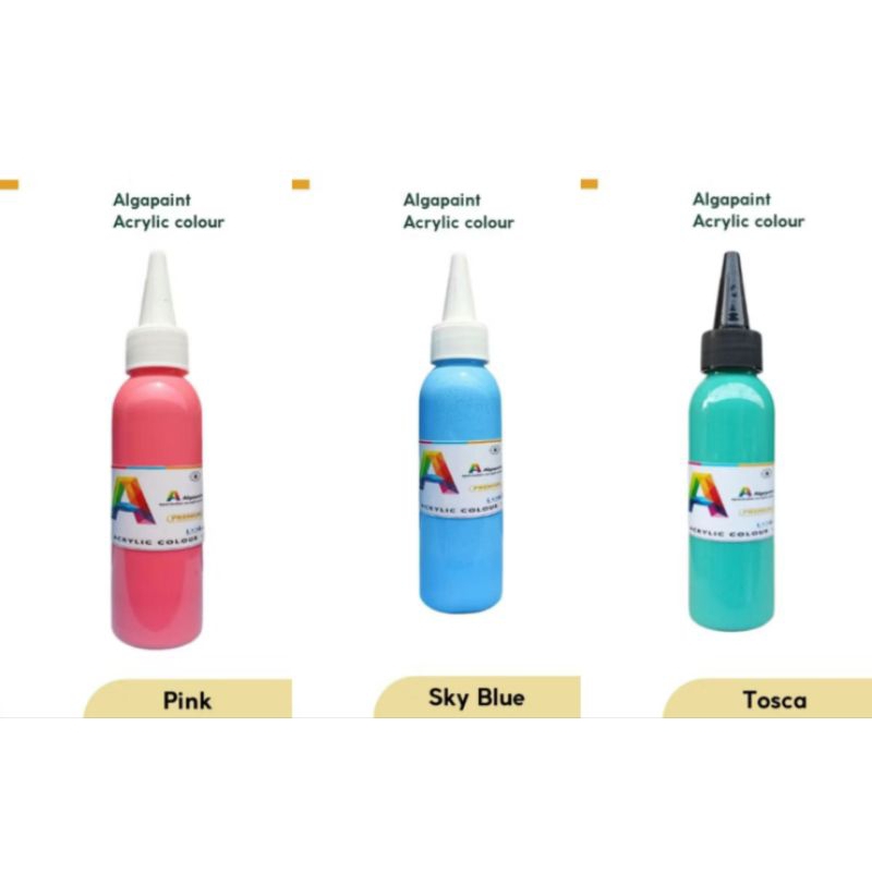 

Cat Acrylic 100ml warna pink / Tosca / Sky blue Cat Lukis Akrilik Specialist