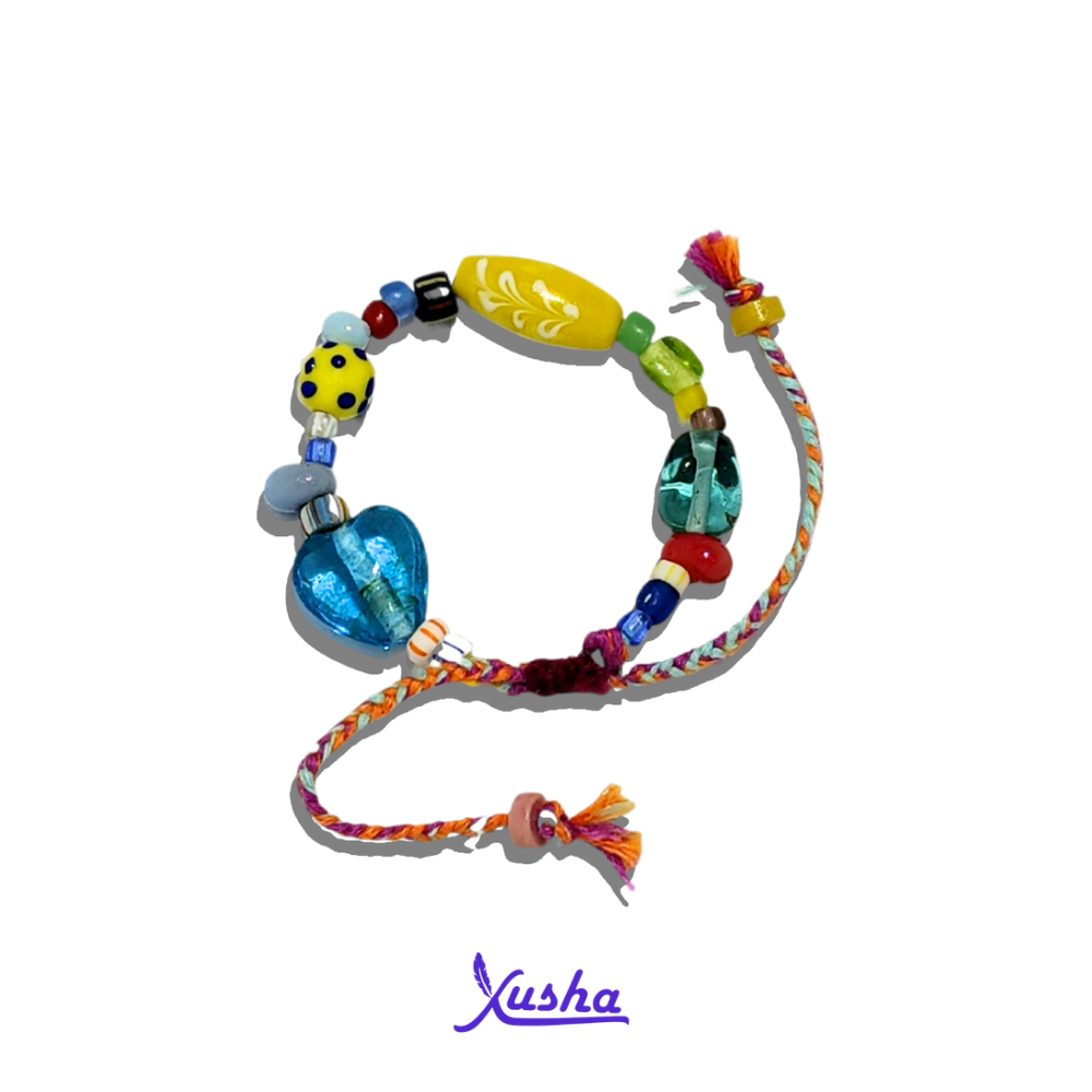 Xusha Charvi - Gelang Batu Besar Motif Hati Aksesoris Wanita Pria Premium