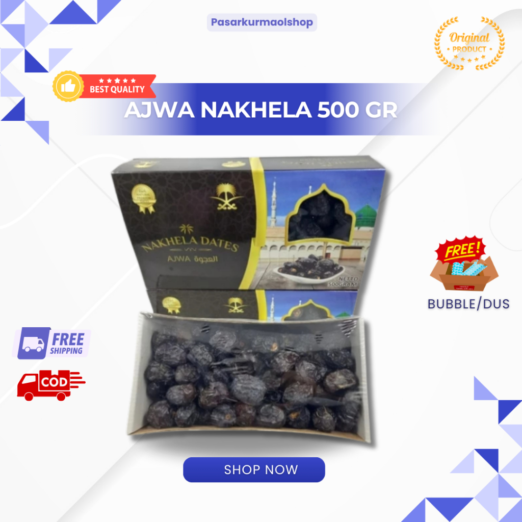 

Kurma Ajwa Nakhela 500 Gr Ekslusif Dates