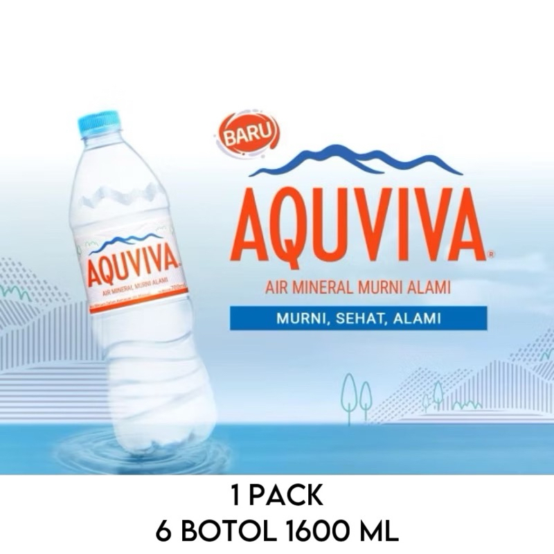 

Air Mineral AQUVIVA kemasan 1600 ML (1 Pack isi 6 botol)