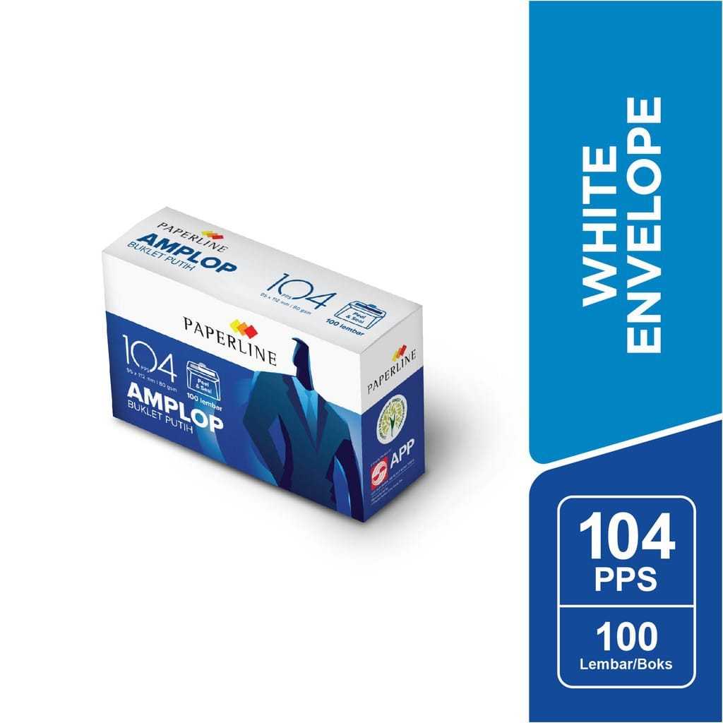 

Paperline Amplop 95 X 152mm 80gsm White PPL EV 104 PPS
