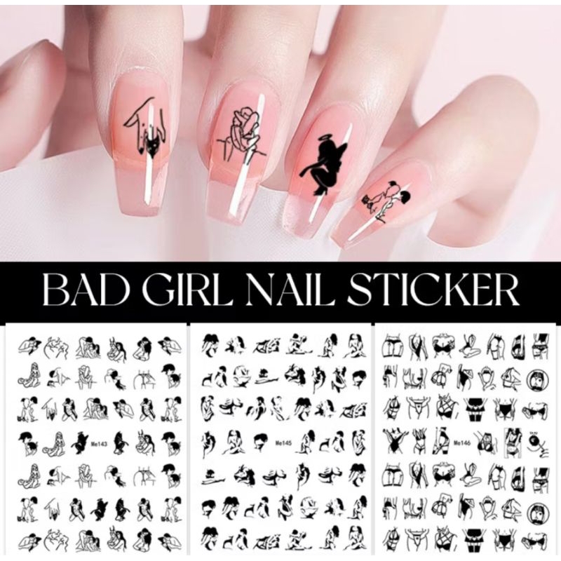 Stiker Kuku Dewasa 18+ / Stiker Nail Art 18+ / Stiker Kuku Nakal Dewasa Awet Tahan Lama