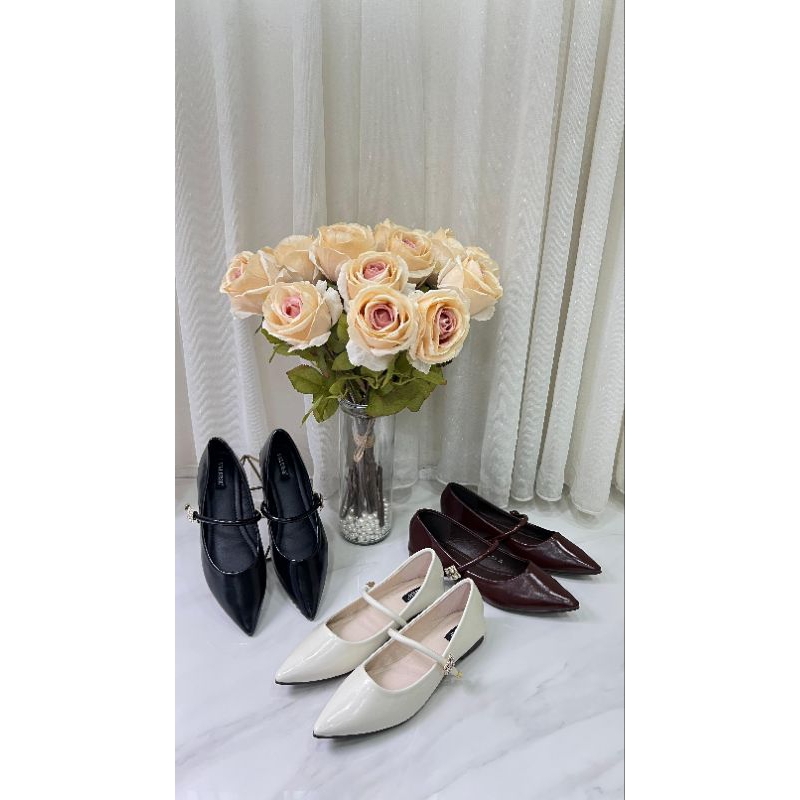 RAVEN - FLAT SHOES WANITA TALI TENGAH CASUAL SIMPLE ELEGAN