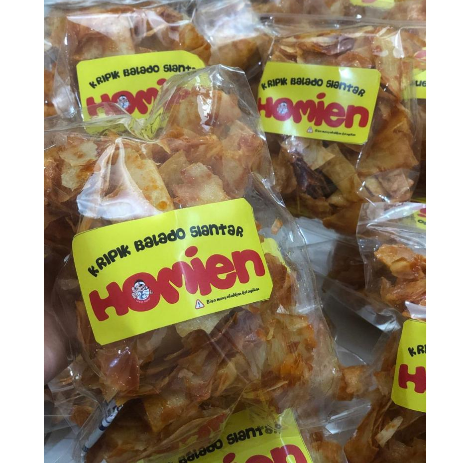 

HOMIEN Keripik Balado Siantar Kripik Singkong Balado Cemilan Keripik balado padang LLY