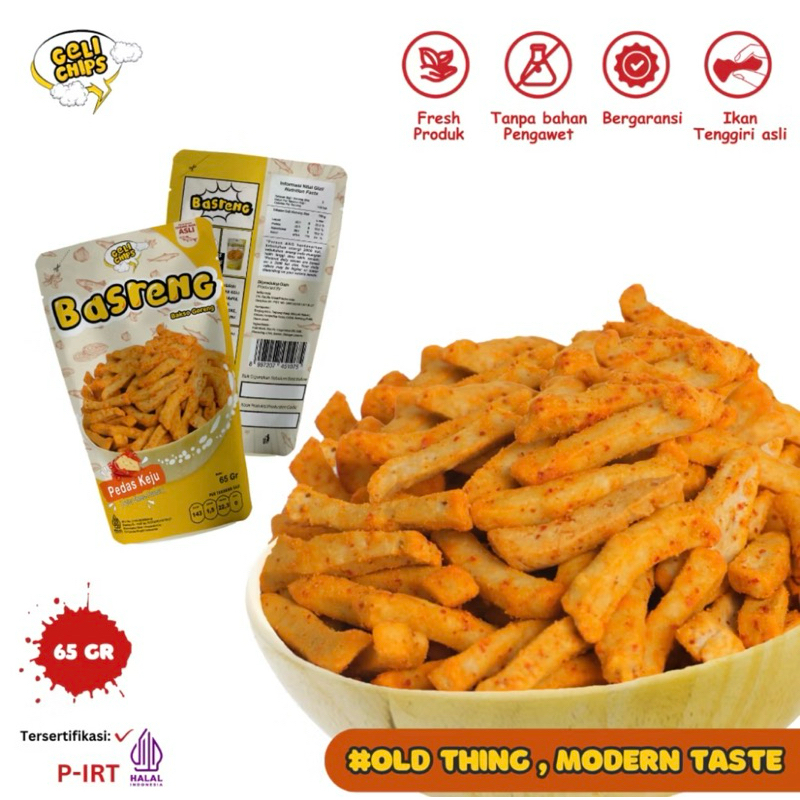 

Basreng GeliChips Pedas Keju - Pedas - Daun Jeruk 65gr