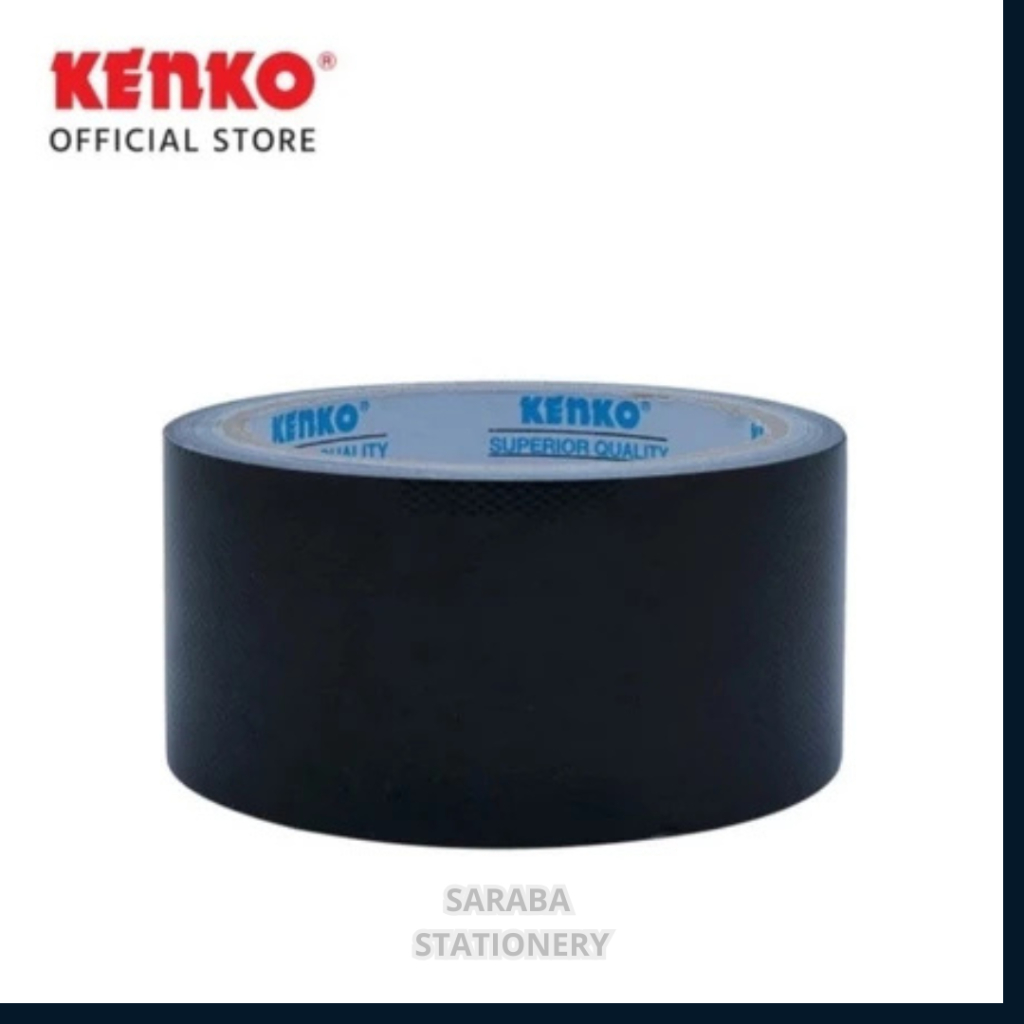 

Cloth Tape Blue Core / Lakban Kain Hitam Linen Kenko 48mm untuk Jilid
