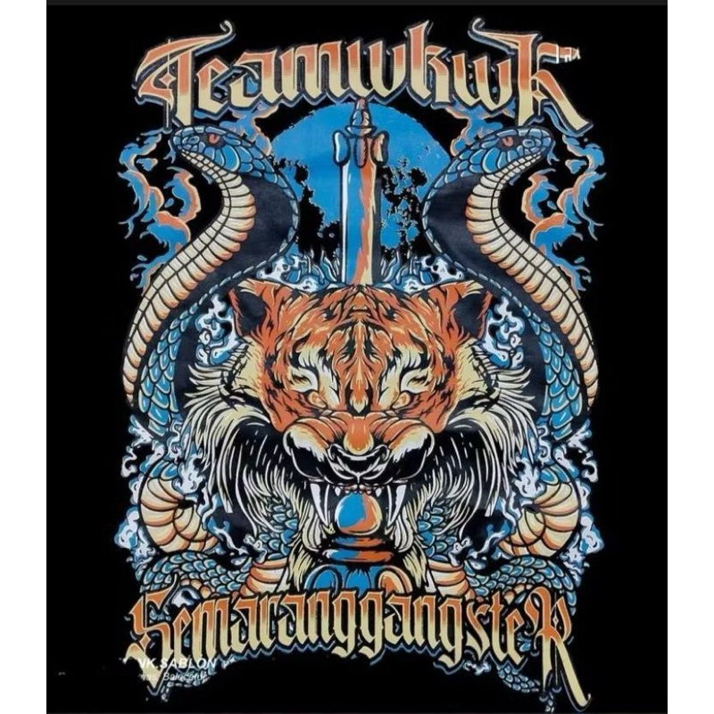 TSHIRT/KAOS GANGSTER SEMARANG TEAM WKWKWK