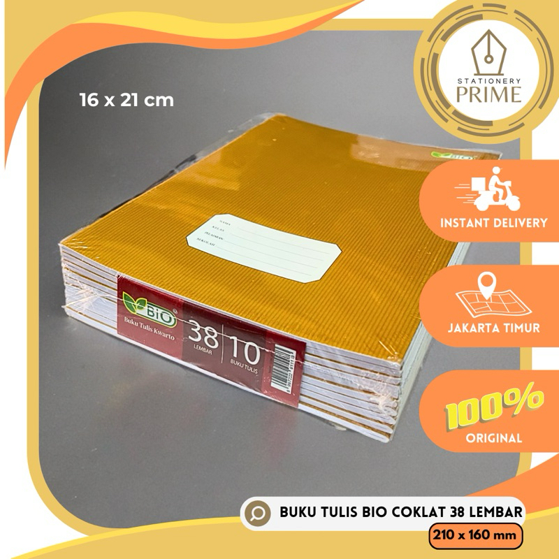 

Buku Tulis BIO / PELNA / SIHEBAT 38 Lembar Uk Kwarto Pendek 21x16cm (1 Pack Isi 10 Buku)