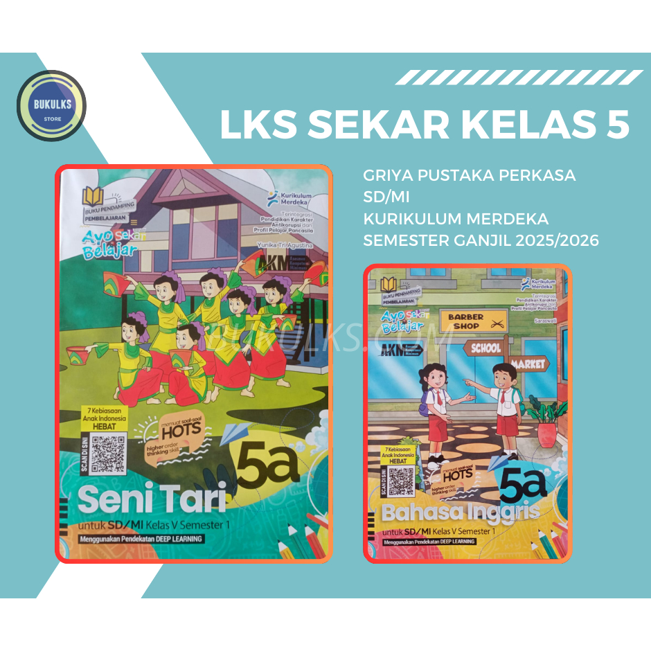 Buku LKS Sekar Griya Pustaka Perkasa (Ex. Graha Pustaka) SD MI Kelas 5 Merdeka Ganjil  2025/2026