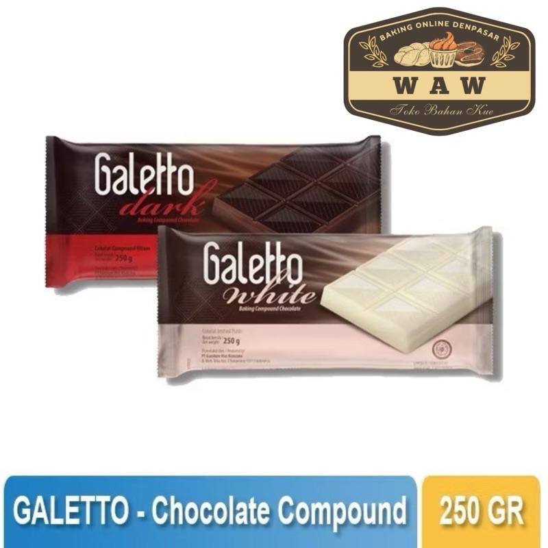 

Galleto Chocolate Compound / Coklat Batangan 250 Gram