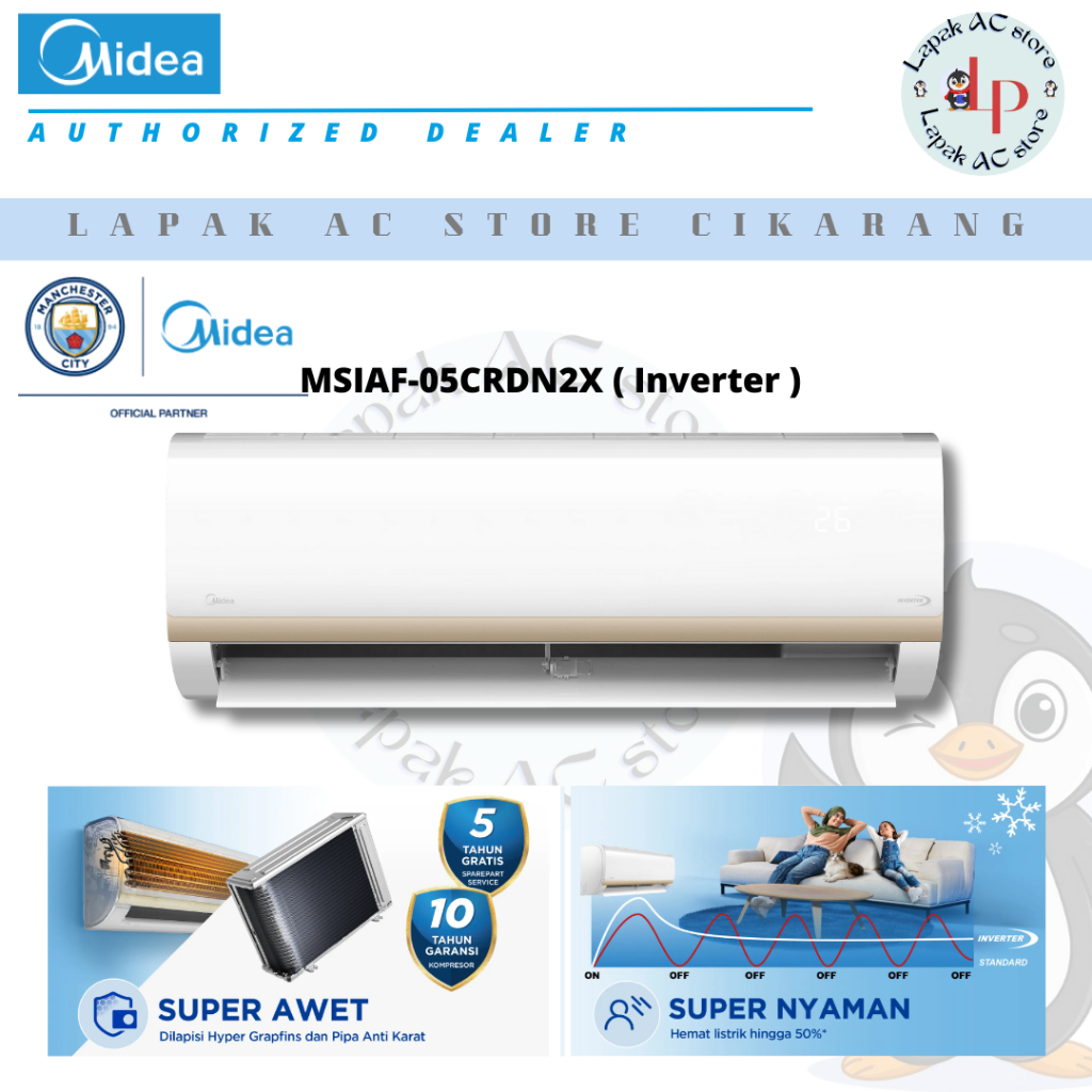 AC MIDEA 1/2 PK INVERTER