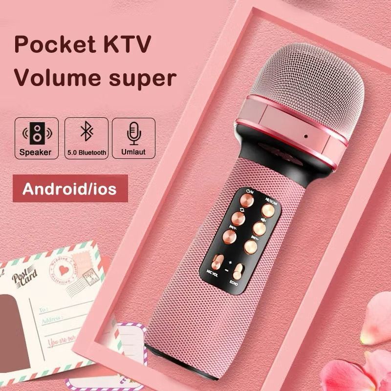 Mic Karaoke WS 898  Microphone Nirkable Bluetooth Karaoke Extra Bass Speaker