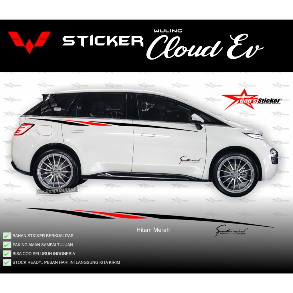 Sticker Wuling Cloud ev sticker mobil listrik