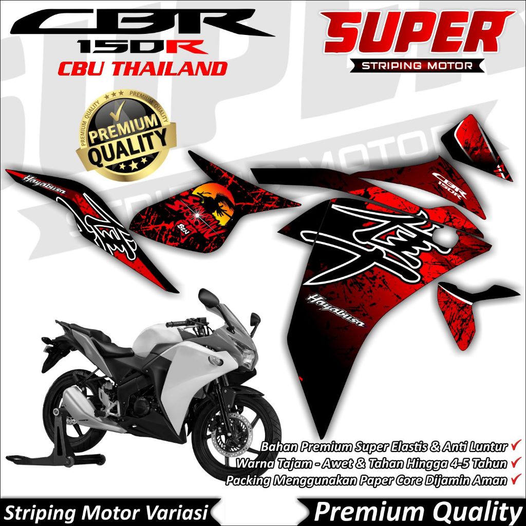 Stiker CBR 150r K45 Thailand Anti Luntur keren Striping CBR CBU Thailand Striping Honda CBR K45 Thai