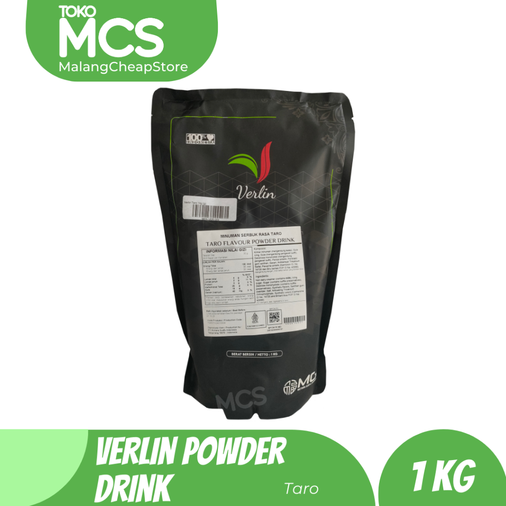 

VERLIN Bubuk Minuman rasa TARO / Verlin Bubble drink 1kg
