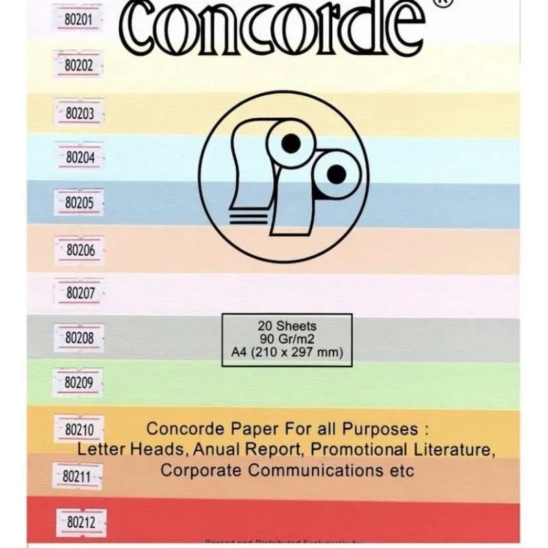 

PROMO MURAH KERTAS CONCORDE A4 90 GR ( 1 PACK ISI 20 LEMBAR )