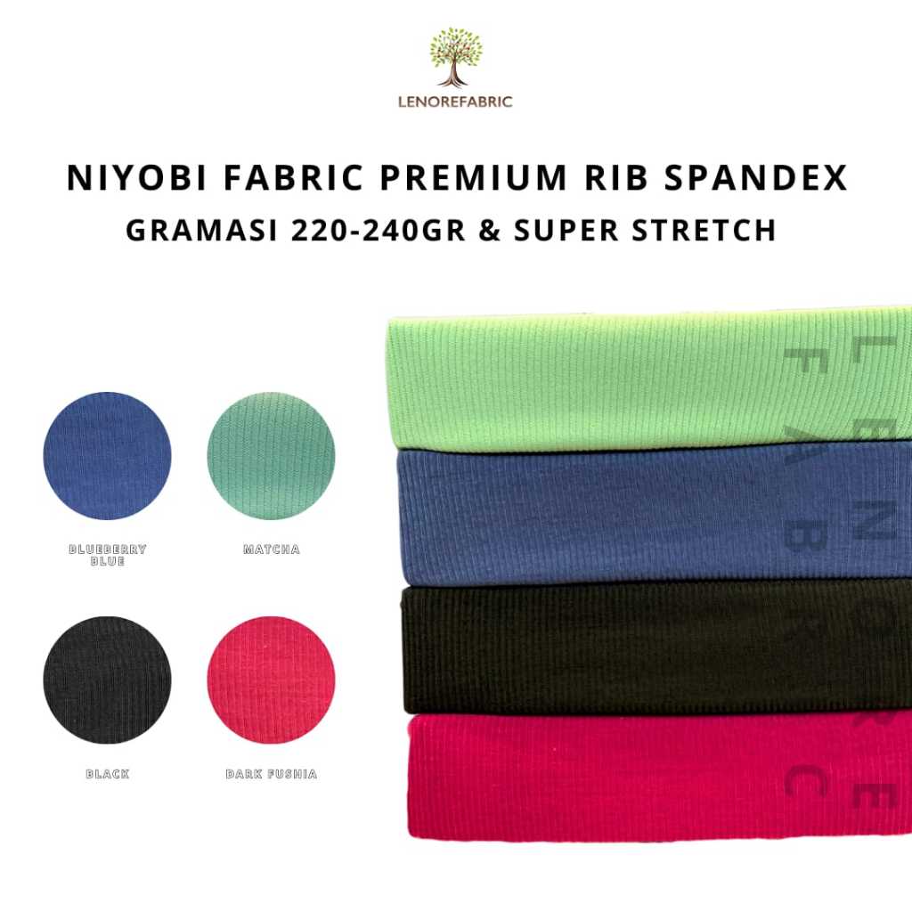 BAHAN KAIN • RIB KNIT PREMIUM - NIYOBI FABRIC