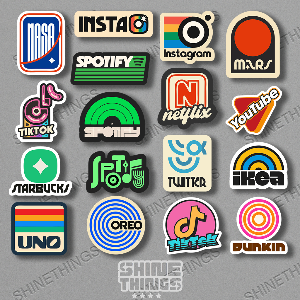 

Sticker aesthetic retro social media tumblr || stiker retro case hp laptop
