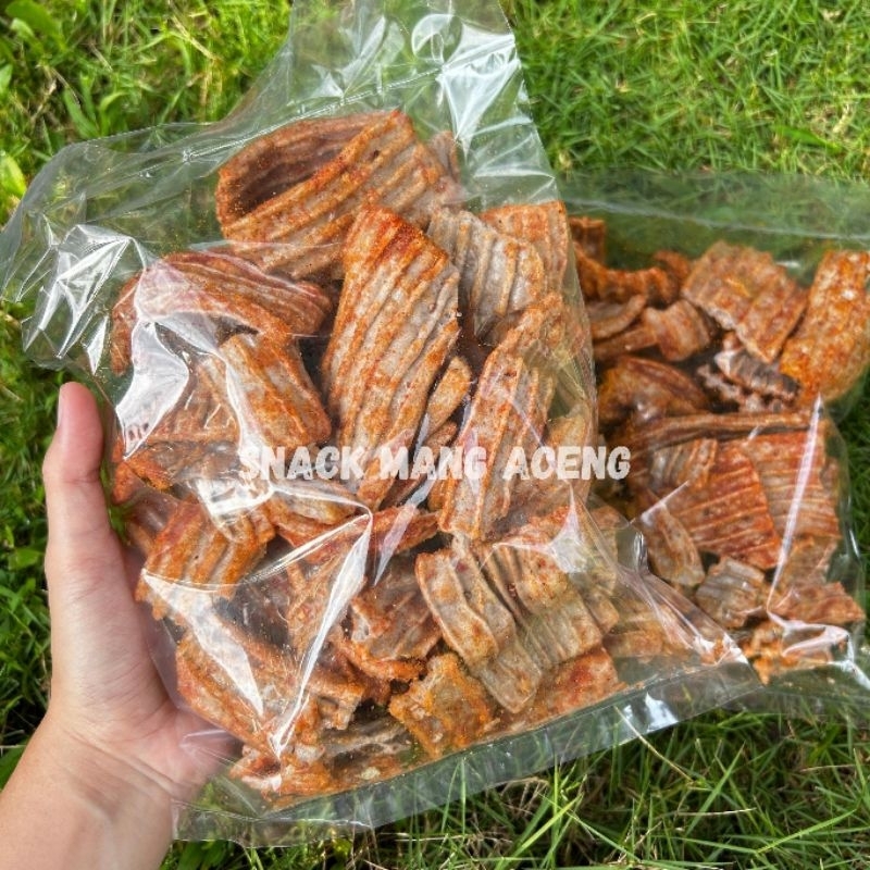 

Kerupuk Asbes Jengkol Pedas Manis Gurih 100gr Kerupuk jengkol pedas