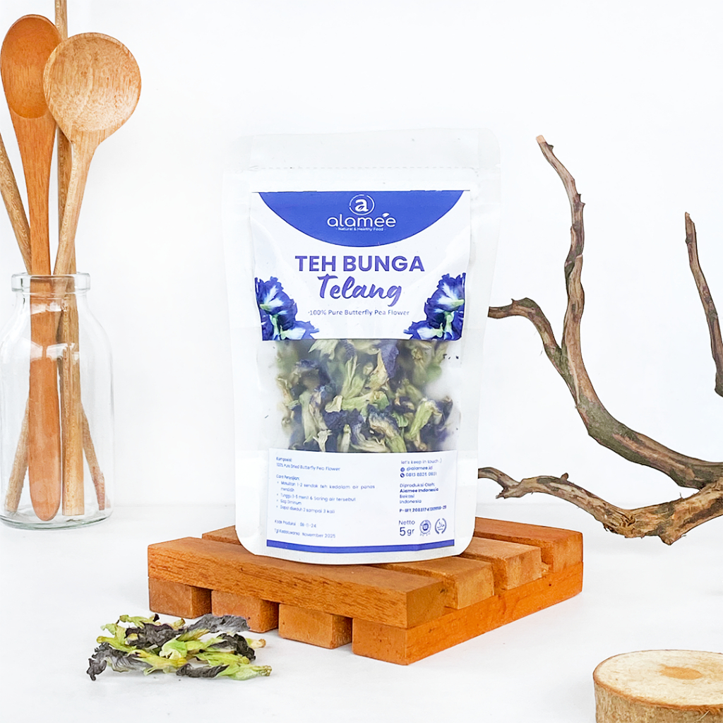 

Teh Bunga Telang Kering Butterfly Pea Tea Herbal Organik Alami 10 Gr