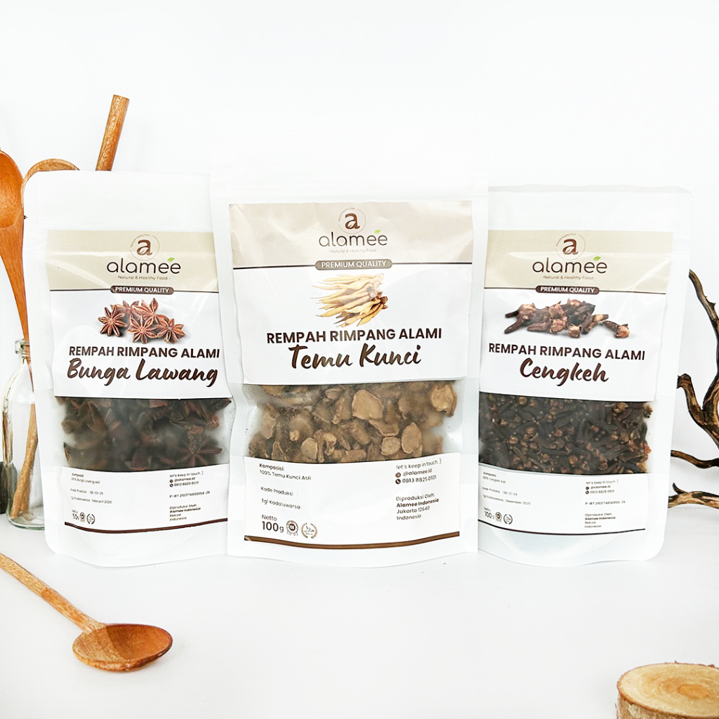 

ALAMEE Rempah Kering Bumbu Dapur 100gr Kencur Alang Alang Kayu Secang Bunga Lawang Cengkeh Ketumbar