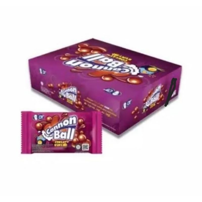 

Permen Coklat Kunyah Cannon Ball 1 Box isi 24 pc