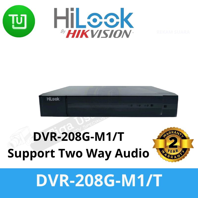 DVR CCTV HILOOK 2MP 8 CHANNEL 208G-M1/T by Hikvision