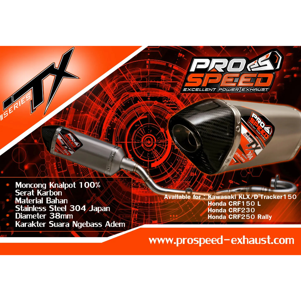 Knalpot Slip-on TX Series KLX230 PROSPEED Webike