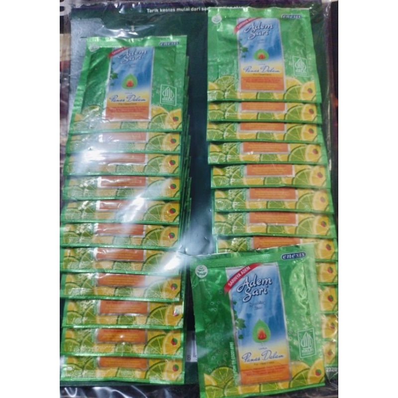 

Adem Sari Sparkling lime isi 24 bks @7gr