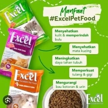 PAKAN KUCING EXCEL PUR PAKAN KUCING EXCEL KEMASAN 1 KG