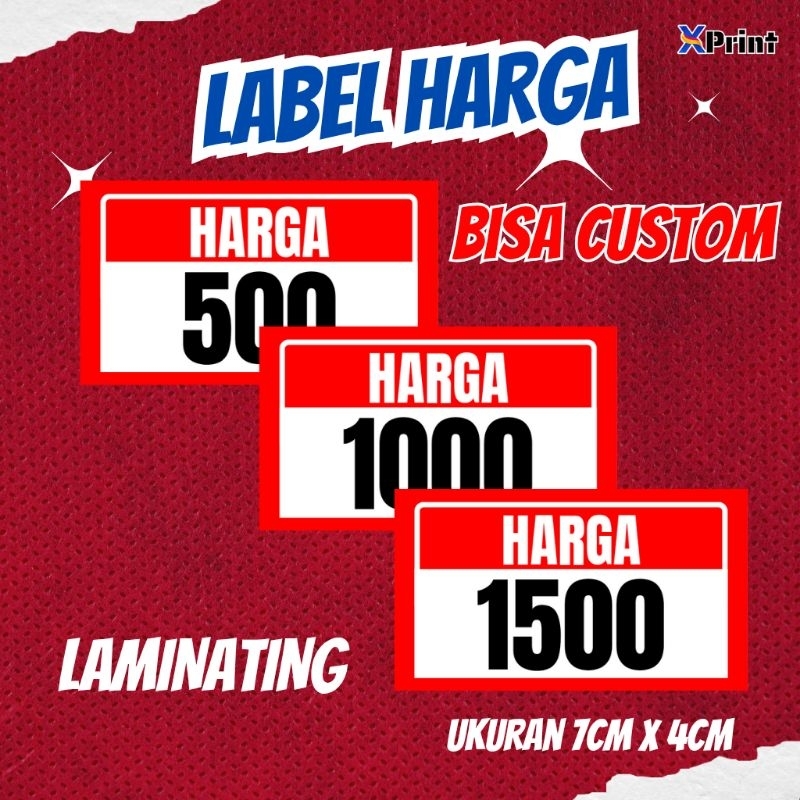 

Label Harga Laminating / custom Bandrol harga label harga