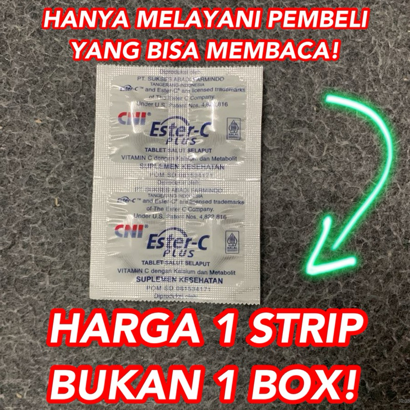 [ECERAN] ESTER C PLUS CNI ECERAN 1 STRIP ISI 4 TABLET KEMASAN EKONOMIS ASLI ORIGINAL