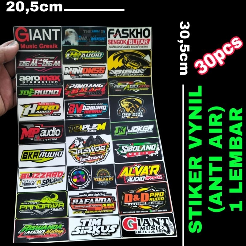 

STIKER MINIATUR SOUNDSYSTEM HOREG ISI 30 PCS BAHAN VYNIL