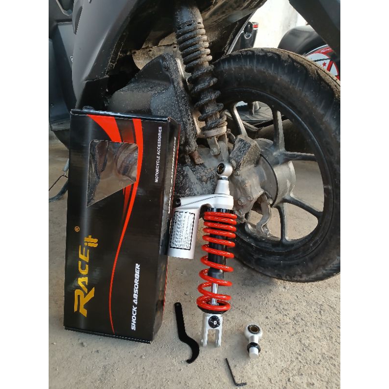 RB ORIGINAL SHOCKBREAKER RACEIT TABUNG ATAS MODEL GOG YSS SHOCK MATIC BlACK SIlVER MOTOR VARIO MIO