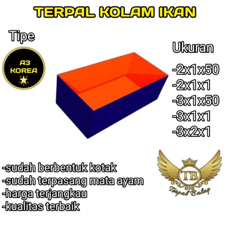 terpal kolam ikan A3 Budidaya lele nila dll