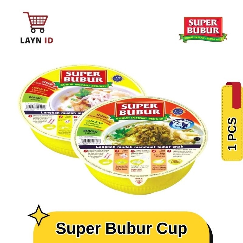 

Super Bubur Cup - Bubur Instan Rasa Ayam dan Abon Sapi Solusi terbaik saat Lapar Melanda